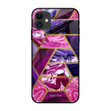 Electroplated Geometric Marble iPhone 12 mini Glass Back Cover Online