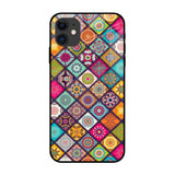 Multicolor Mandala iPhone 12 mini Glass Back Cover Online