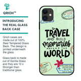 Travel Stamps Glass Case for iPhone 12 mini