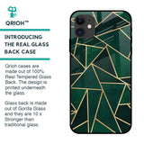 Abstract Green Glass Case For iPhone 12 mini