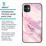 Diamond Pink Gradient Glass Case For iPhone 12 mini