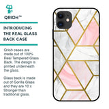 Geometrical Marble Glass Case for iPhone 12 mini