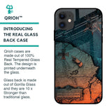 Geographical Map Glass Case for iPhone 12 mini
