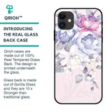 Elegant Floral Glass case for iPhone 12 mini