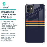 Tricolor Stripes Glass Case For iPhone 12 mini