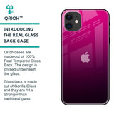 Purple Ombre Pattern Glass Case for iPhone 12 mini