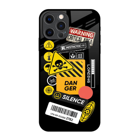 Danger Signs iPhone 12 Pro Glass Back Cover Online