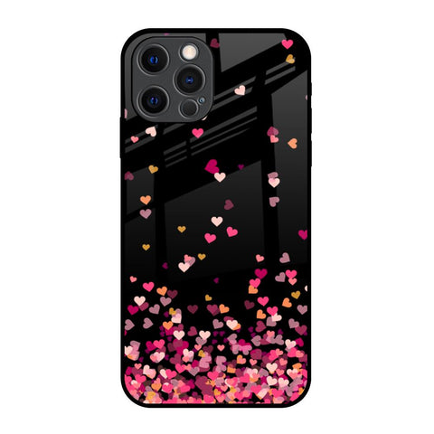 Heart Rain Fall iPhone 12 Pro Glass Back Cover Online