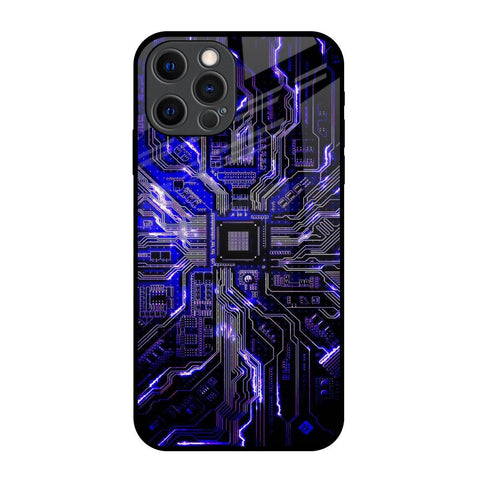 Techno Color Pattern iPhone 12 Pro Glass Back Cover Online