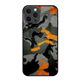 Camouflage Orange iPhone 12 Pro Glass Back Cover Online