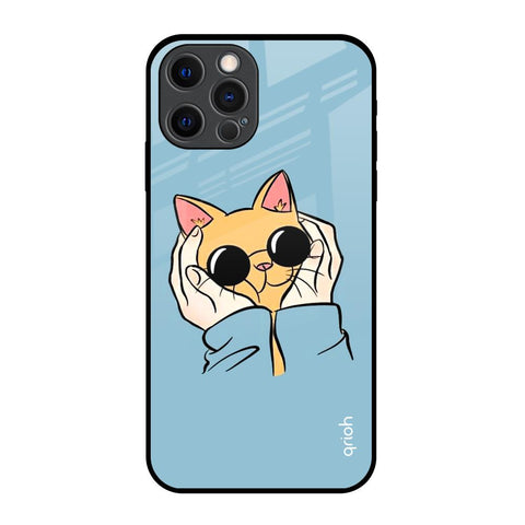 Adorable Cute Kitty iPhone 12 Pro Glass Back Cover Online