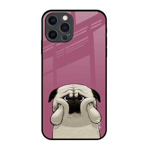 Funny Pug Face iPhone 12 Pro Glass Back Cover Online