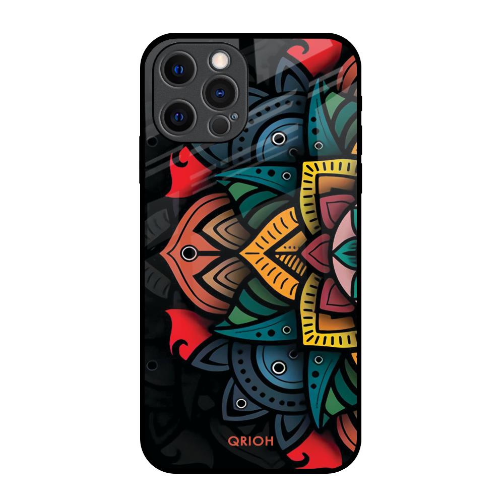 Retro Gorgeous Flower iPhone 12 Pro Glass Back Cover Online