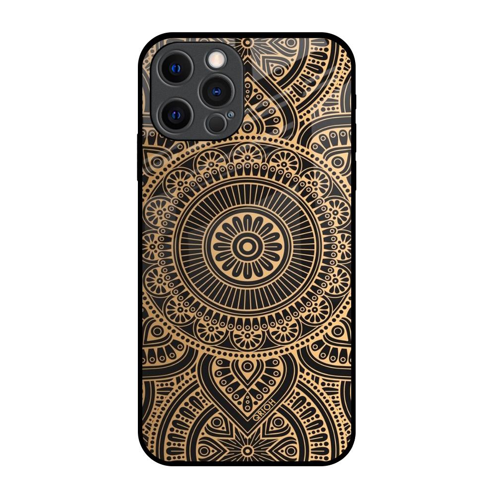 Luxury Mandala iPhone 12 Pro Glass Back Cover Online