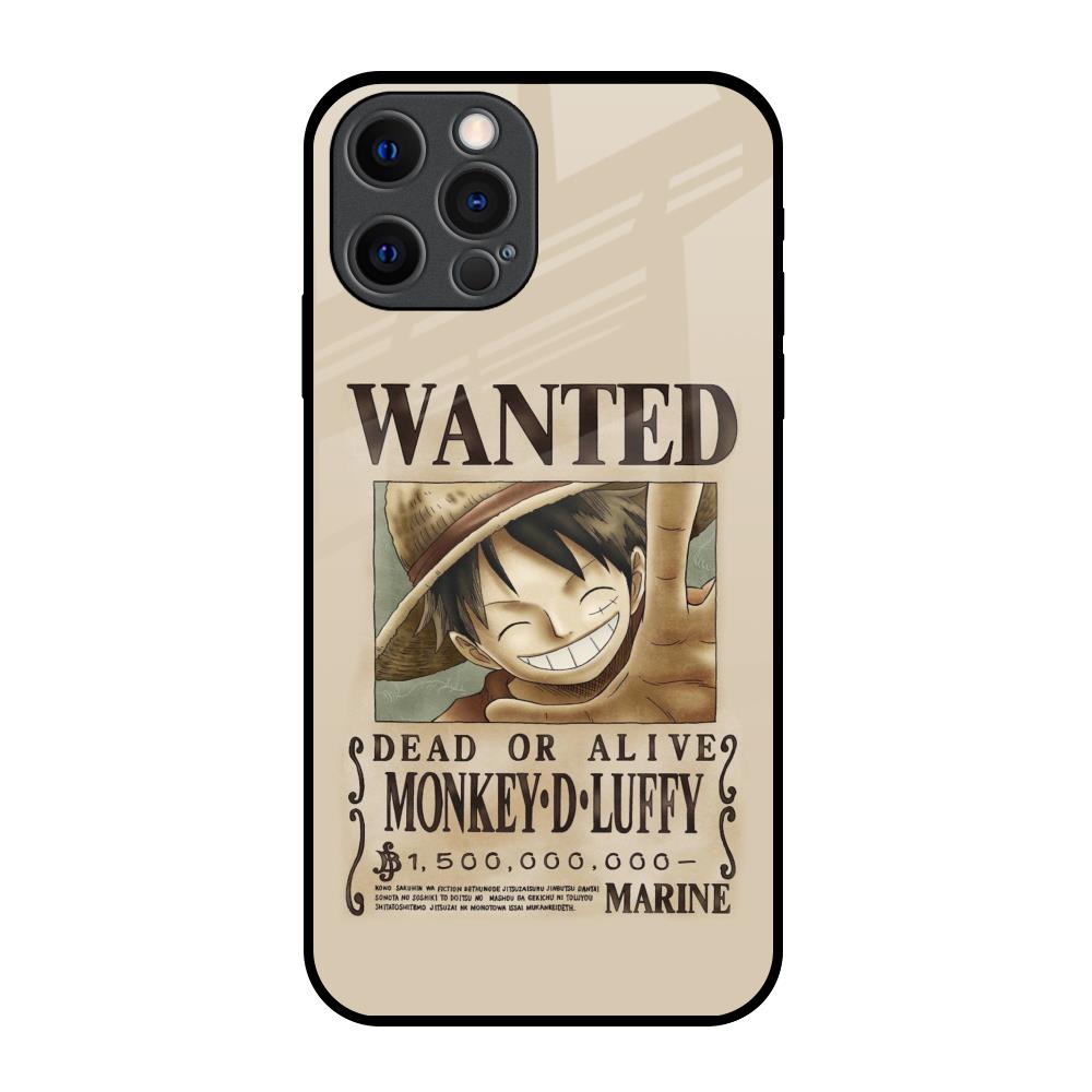 Luffy Wanted iPhone 12 Pro Glass Back Cover Online