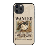 Luffy Wanted iPhone 12 Pro Glass Back Cover Online