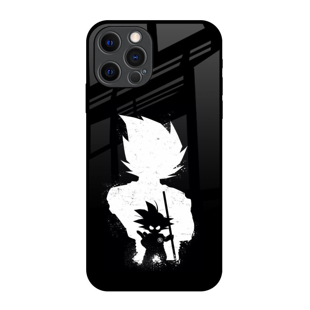 Monochrome Goku iPhone 12 Pro Glass Back Cover Online