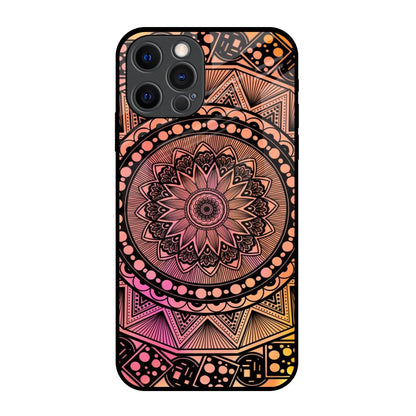 Floral Mandala iPhone 12 Pro Glass Back Cover Online