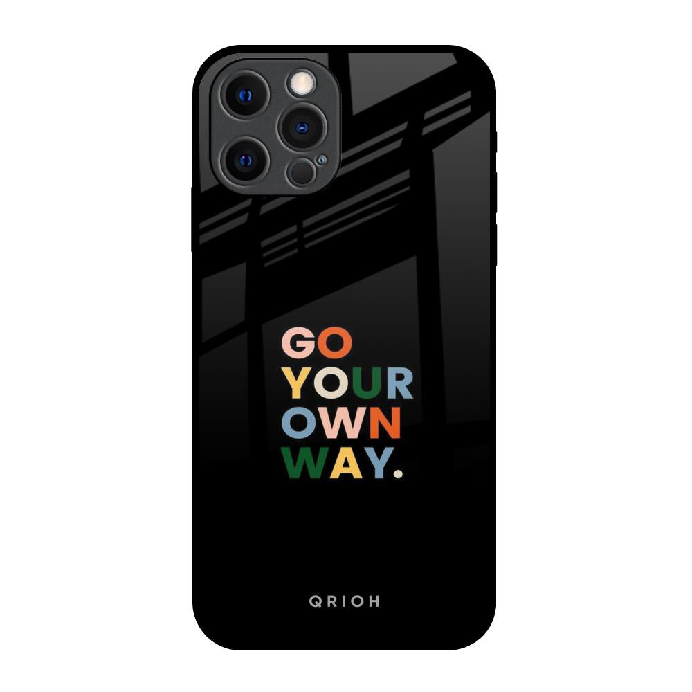 Go Your Own Way iPhone 12 Pro Glass Back Cover Online