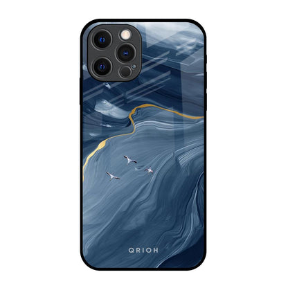 Deep Ocean Marble iPhone 12 Pro Glass Back Cover Online