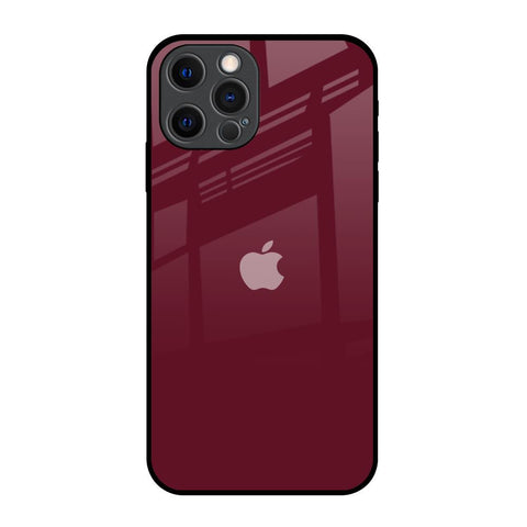 Classic Burgundy iPhone 12 Pro Glass Back Cover Online