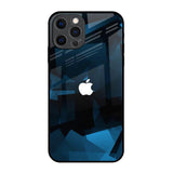 Polygonal Blue Box iPhone 12 Pro Glass Back Cover Online