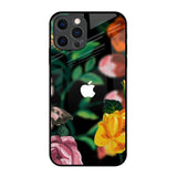 Flowers & Butterfly iPhone 12 Pro Glass Back Cover Online