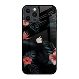Tropical Art Flower iPhone 12 Pro Glass Back Cover Online