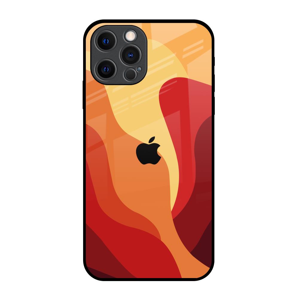 Magma Color Pattern iPhone 12 Pro Glass Back Cover Online