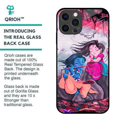 Radha Krishna Art Glass Case for iPhone 12 Pro