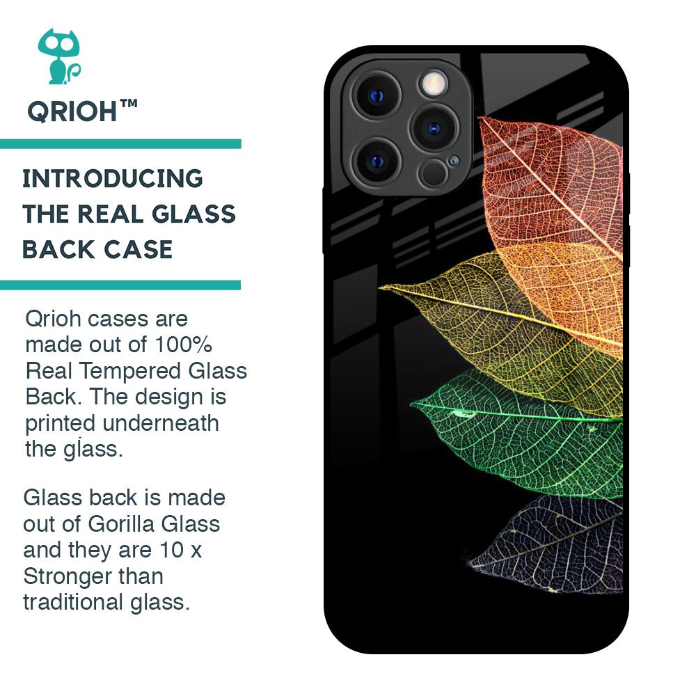 Colorful Leaves Glass Case for iPhone 12 Pro