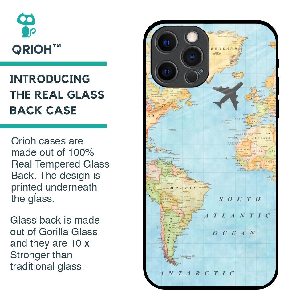 Travel Map Glass Case for iPhone 12 Pro
