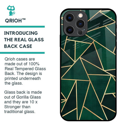 Abstract Green Glass Case For iPhone 12 Pro