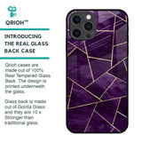Geometric Purple Glass Case For iPhone 12 Pro