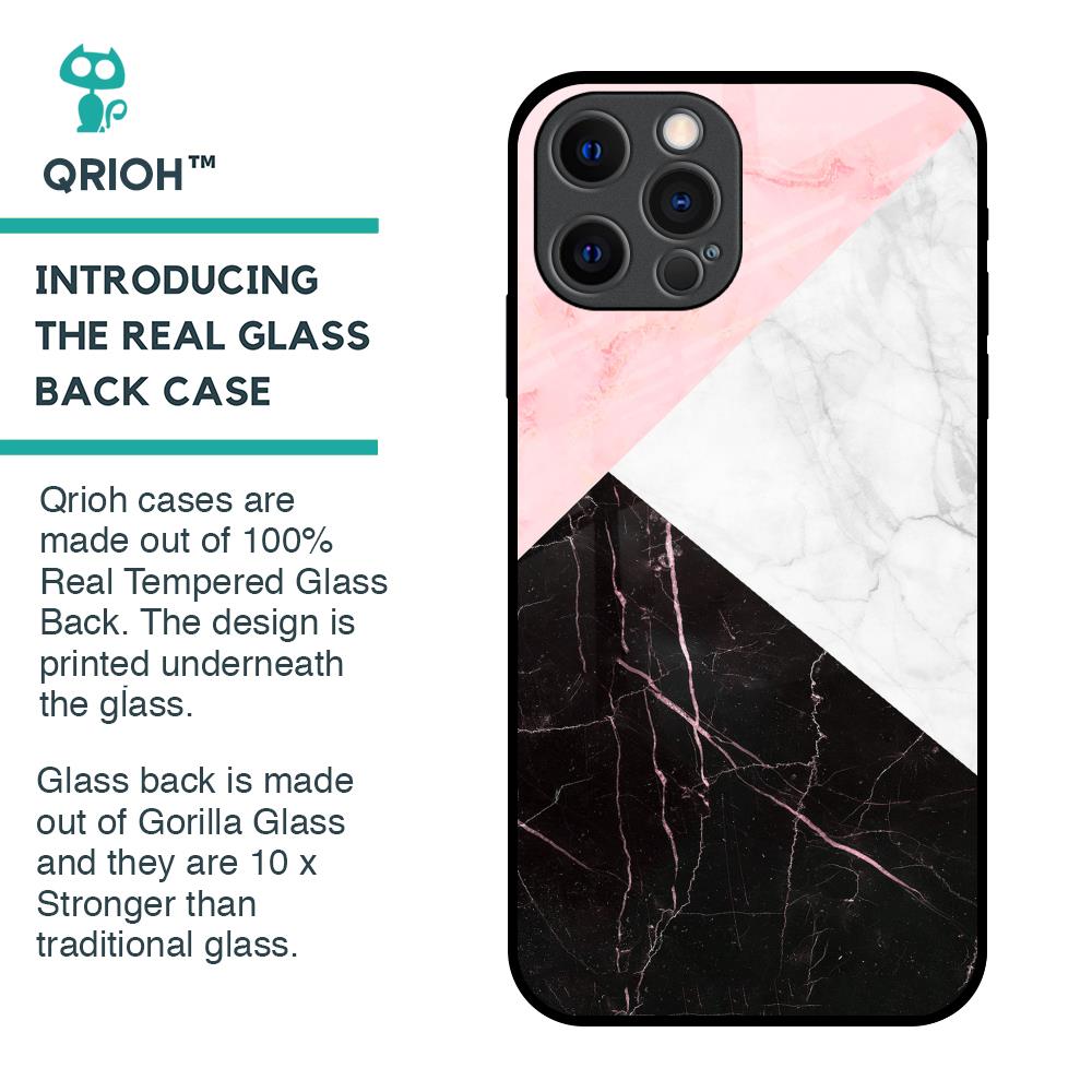 Marble Collage Art Glass Case For iPhone 12 Pro