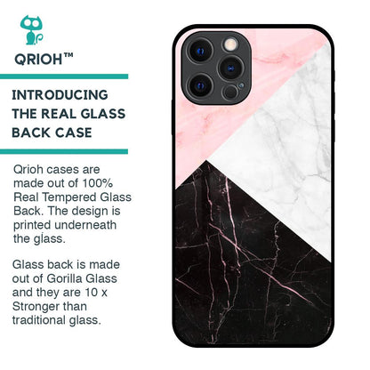 Marble Collage Art Glass Case For iPhone 12 Pro