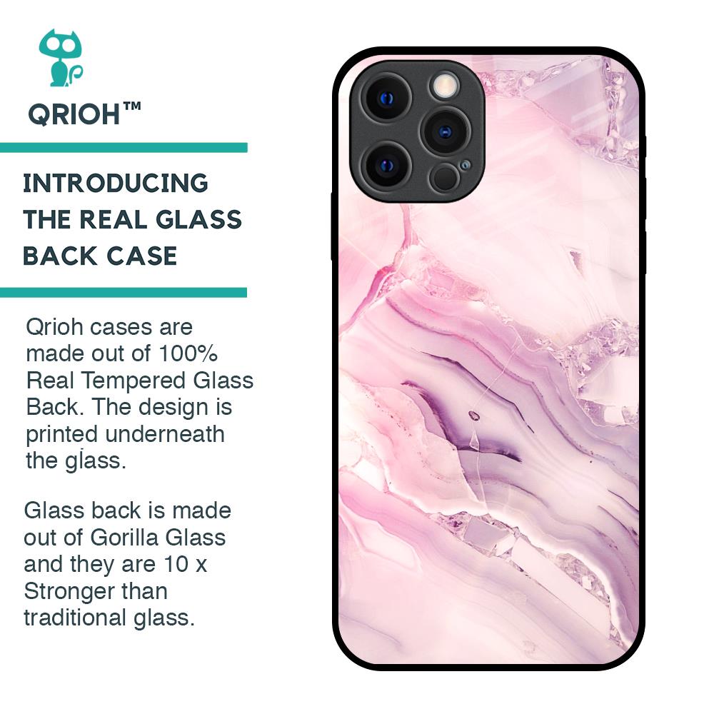 Diamond Pink Gradient Glass Case For iPhone 12 Pro