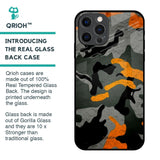 Camouflage Orange Glass Case For iPhone 12 Pro