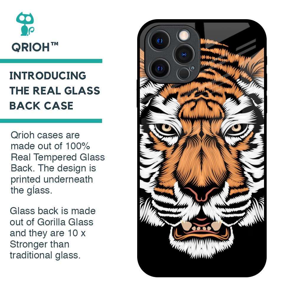 Angry Tiger Glass Case For iPhone 12 Pro