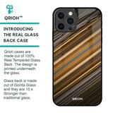 Diagonal Slash Pattern Glass Case for iPhone 12 Pro