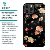 Black Spring Floral Glass Case for iPhone 12 Pro