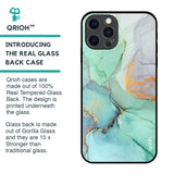 Green Marble Glass Case for iPhone 12 Pro