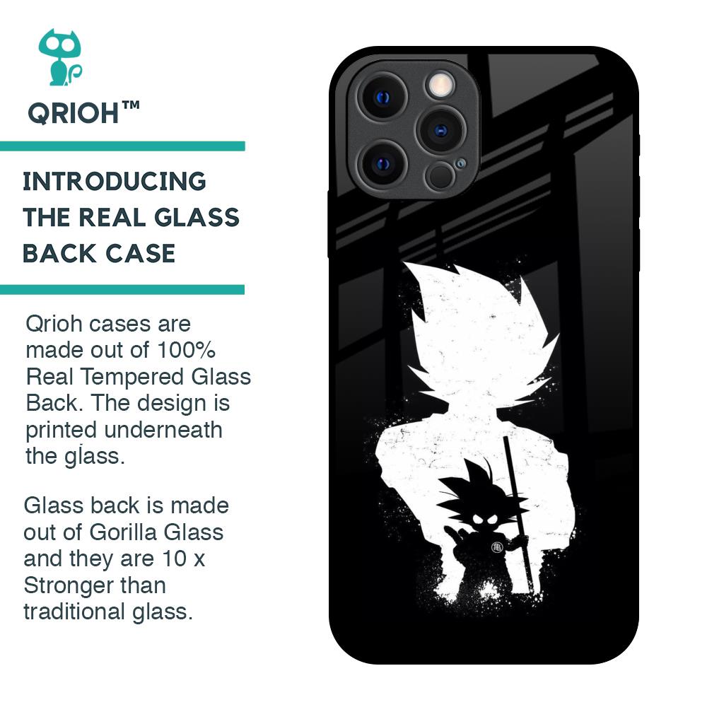Monochrome Goku Glass Case for iPhone 12 Pro