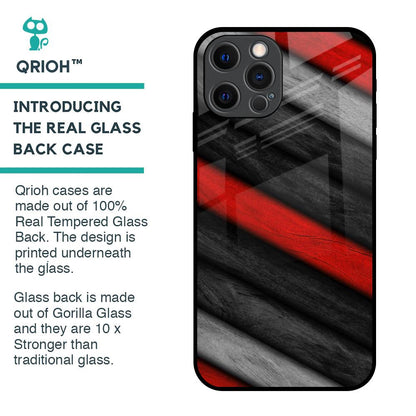 Soft Wooden Texture Glass Case for iPhone 12 Pro