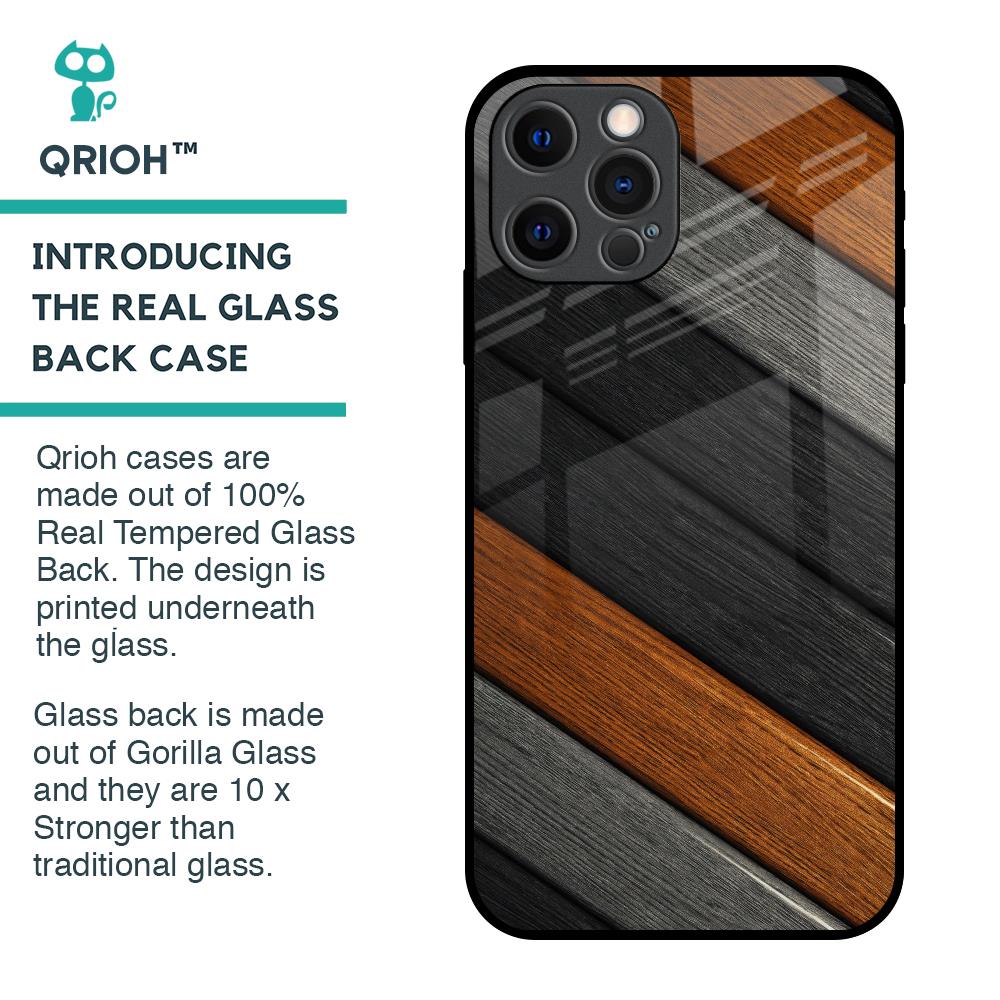 Tri Color Wood Glass Case for iPhone 12 Pro