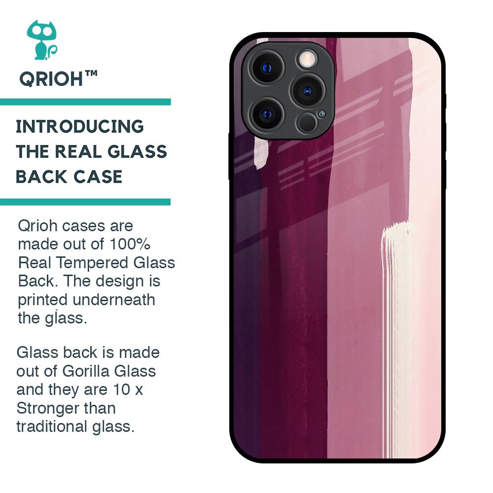 Brush Stroke Art Glass Case for iPhone 12 Pro