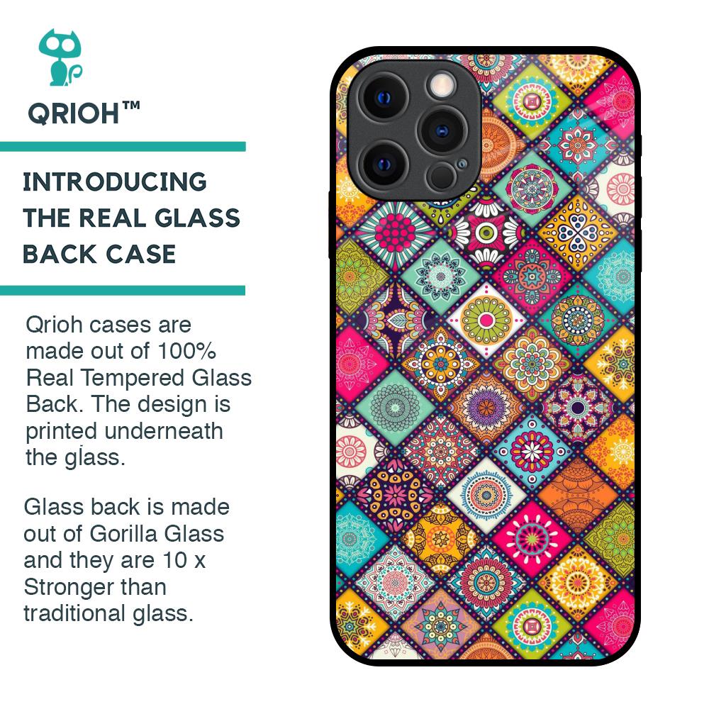 Multicolor Mandala Glass Case for iPhone 12 Pro