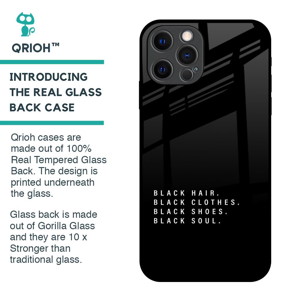 Black Soul Glass Case for iPhone 12 Pro