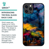 Multicolor Oil Painting Glass Case for iPhone 12 Pro
