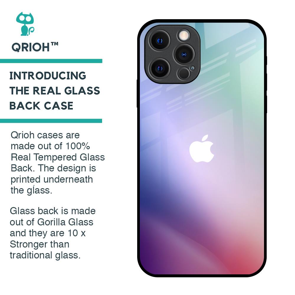Abstract Holographic Glass Case for iPhone 12 Pro